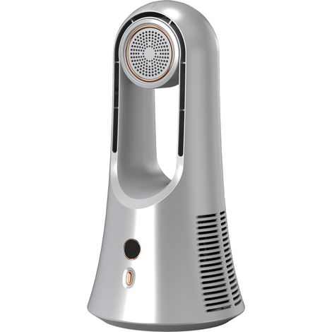 Ventilador de escritorio USB - Ventilador pequeño - Salida de aire larga - Flujo de aire de 360° - Plateado (1/4)