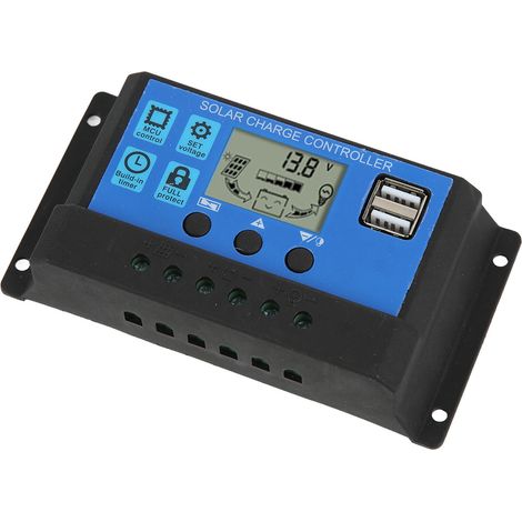 30A Solarladeregler, Solarmodul-Laderegler, Dual-USB-Ausgang für 12V/24V Solarmodule (1/5)