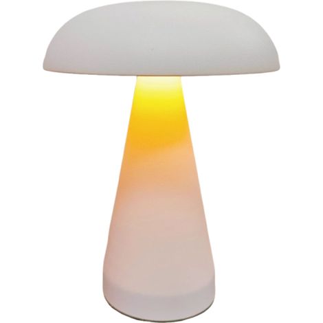 Irovami Lampe champignon USB – blanc, 3 couleurs, métal doré/argenté (1/5)