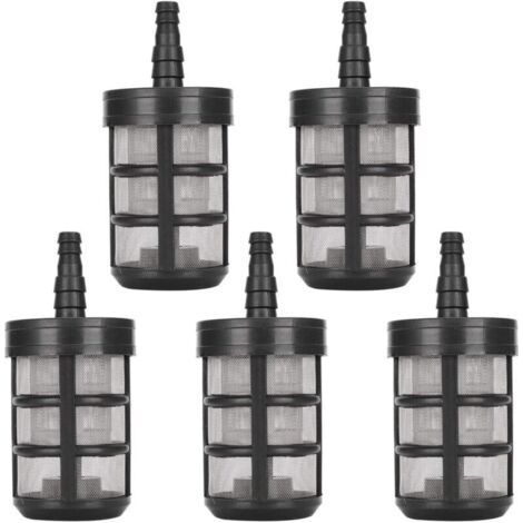 5-teiliges Edelstahl-Gartenschlauchfilter-Set, Wassersaugpumpe, Doppelschicht-Verschlüsselungsfilter für Zulaufschläuche, Sprühgeräte, Hochdruckreiniger, Ölfilter (1/4)