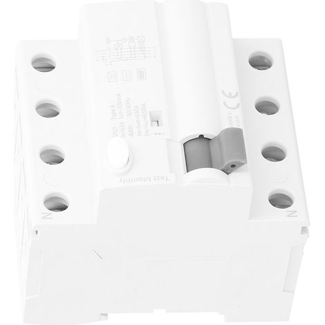Disjoncteur différentiel 4P 63A 300mA 400V GYL9-B, interrupteur de protection de fuite à courant résiduel, disjoncteur de sécurité pour tableau électrique. (1/5)