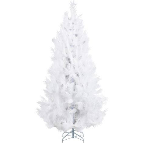 Árbol de Navidad artificial tradicional base de metal 180 cm blanco Talbot