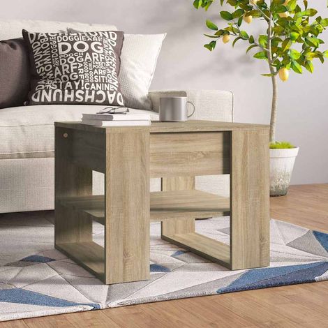 vidaXL Coffee Table Sonoma Oak 55,5x55x45 cm Engineered Wood (1/5)