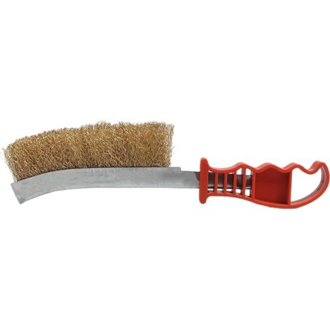 Brosse à main ergonomique : Brosse en fil d'acier cuivré (1/5)