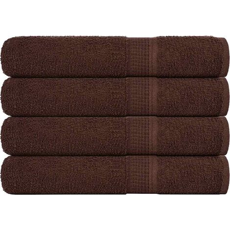 vidaXL Toallas de sauna FROGN 4 uds marrón 80x200 cm 360 g/m²