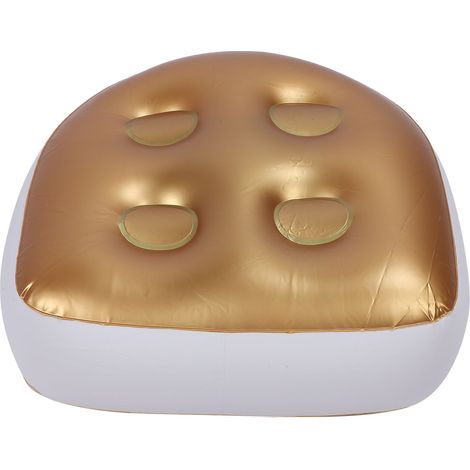 Coussin gonflable pour spa, bain à remous, tapis de bain résistant à l'eau, oreiller de dossier pour baignoires, spas et piscines, couleur or (1/5)