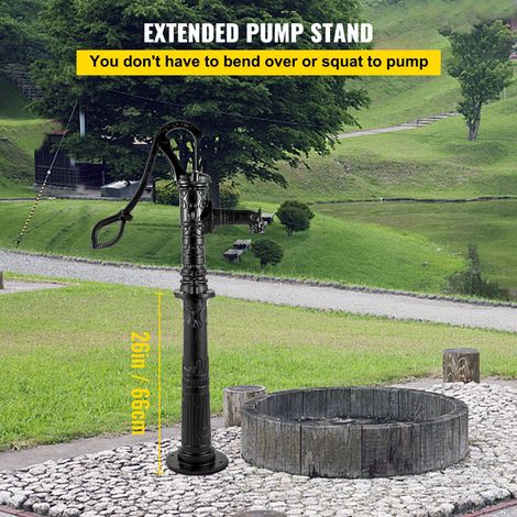 Pompe à Eau Manuelle Fonte + Support Pompe à Main Puits Jardin (1/5)