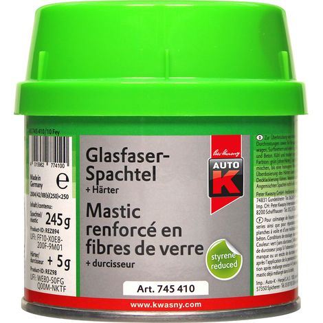 Masilla auto-k fiberglass putty 250g resistencia desgarro