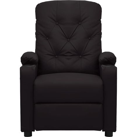 Maison Exclusive - Relaxsessel Schwarz Kunstleder (1/5)