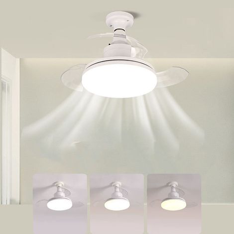 Ventilateur de plafond avec éclairage LED 30 W , 3 vitesses , Télécommande , Minuteur , Silencieux (1/5)