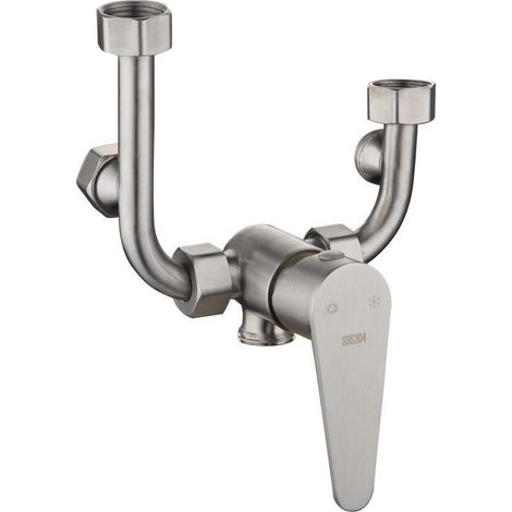 Robinet de mélange de chauffe-eau électrique en acier inoxydable 304 Robinet de douche universel en forme de U exposé (1/5)