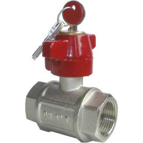 VANNE BOISSEAU SPHERIQUE A CLE F/F 1'' EN LIGNE RENSON