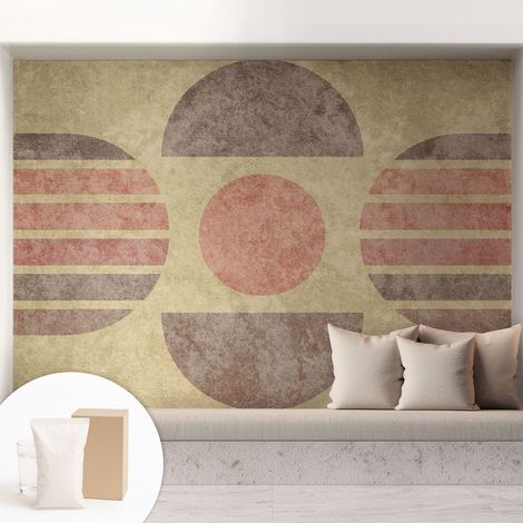 Papier peint intissé mural avec imprimé pour décoration pour salon pour chambre à coucher pour entrée Formes géométriques 208x146 cm (1/5)