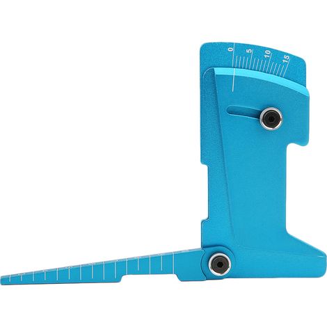 Outil de Mesure Réglable en Alliage d'Aluminium pour Modèles RC 1/8 et 1/10 - Équerre de Réglage Bleue (1/5)