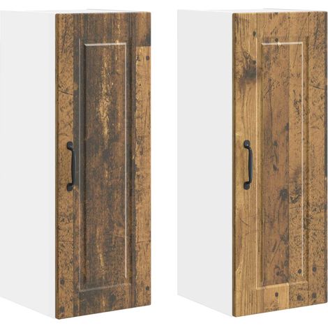 Maison Exclusive - Armadietto a muro PORTO 2 pcs Legno vecchio 30 x 31 x 80 cm