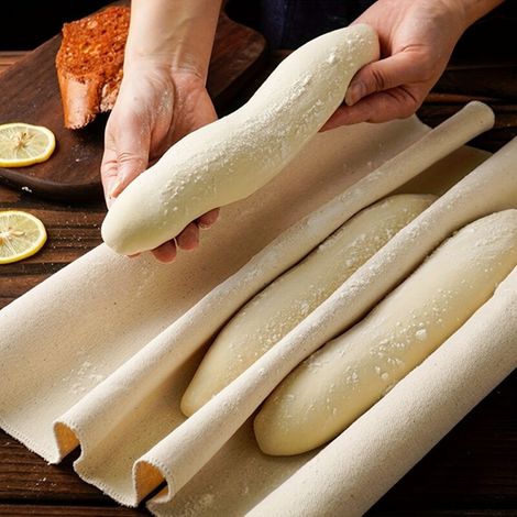 Toiles de levage pour pain (Lot de 2) — Tapis de cuisson épais en toile pour pains français, baguettes et pains de style européen (1/5)