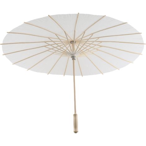 Parasol décoratif en papier de couleur blanche, accessoire Photo de décoration d'école (60cm) (1/5)