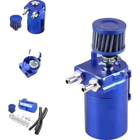 Bandeja de drenaje de aceite, capacidad de 300 ml, material de aluminio, compatibilidad universal, fácil instalación, filtración de aire mejorada. (1/5)