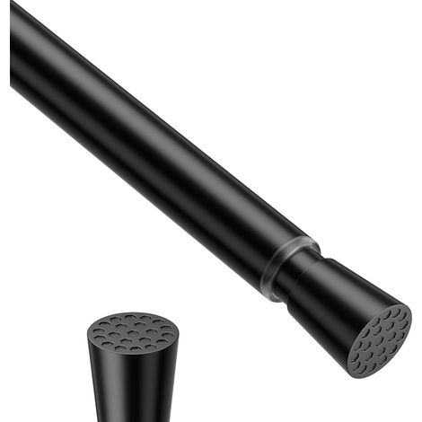Tringle Rideau Sans Perçage 58 à 100 cm Noir Diam 13 mm Adapté Aux Fenêtres (1/5)