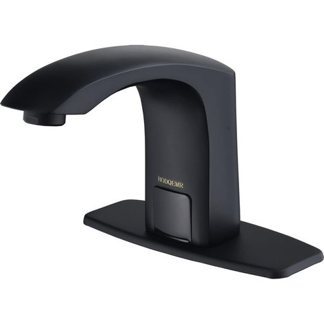 Touchless Bathroom Faucet with Automatic Motion Sensor with Cover Plate and Temperature Mixer, Hands Free Motion Activated Faucet, Tap (1/5)