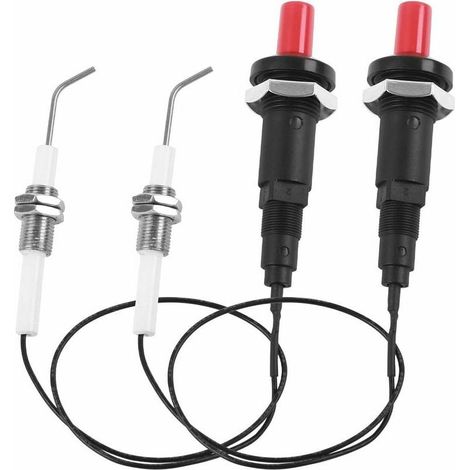 Lot 2 allumeurs piézoélectriques, briquet gaz, pour gril, barbecue, chauffage gaz- (1/4)