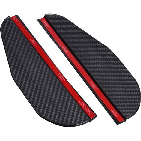 2Pcs RéTroviseur De Voiture Anti-Pluie Sourcils, Pare-Soleil De RéTroviseur, Universel En Fibre De Carbone Couverture De Pluie De RéTroviseur De Voiture, Pour Plupart Des Voitures Camions SUV (1/5)