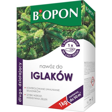 BOPON Fertilizante de acción prolongada para coníferas Biopon 1 kg 1 unidad. (1/2)