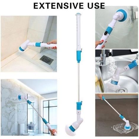 Turbo Scrub Electric Long Handle Spin Scrubber Ménage Nettoyage Brush Suit Combinaison (1/4)
