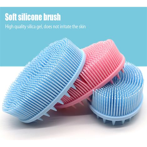 Brosse Exfoliante Douche Silicone - Nettoyage Corporel et Massage Capillaire, Usage Sec ou Humide (1/5)
