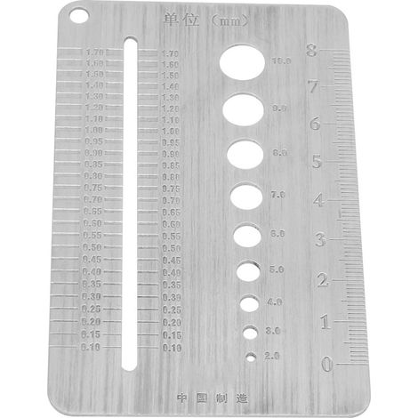 Edelstahlschraubendurchmesserlehre 2-10 mm (1/5)