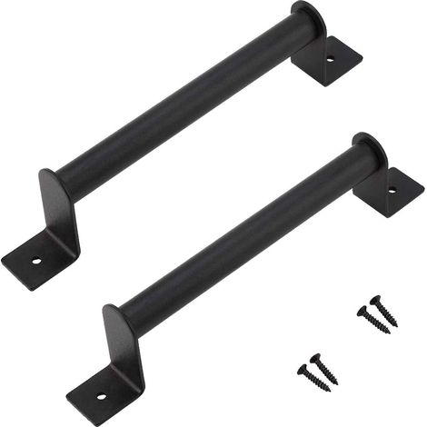 Poignée de traction de porte de grange poignée de traction en acier au carbone robuste noir pour placard de porte de grange coulissante portail abris de jardin Cuisine Armoire Porte Poignées Meubles (1/5)