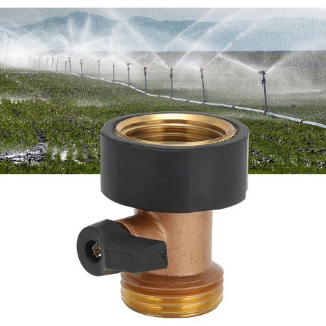 Adaptateur de vanne à bille à passage unique, filetage femelle G3/4, connecteur de tuyau d'arrosage en cuivre (1/5)