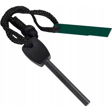 Iniciador de fuego de magnesio para supervivencia, encendedor, yesca (1/4)