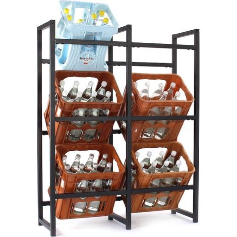 Étagère de Rangement Pratique (91 x 31 x 116 cm) pour Caisses de Boissons et Rangement Divers (1/5)