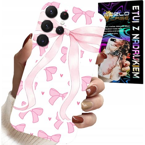 Custodia per Samsung Galaxy S25 Ultra - Nastri rosa con motivi alla moda (1/5)