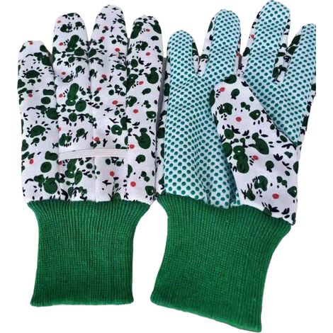Gants jardin respirants confortables femmes vert 1 paire