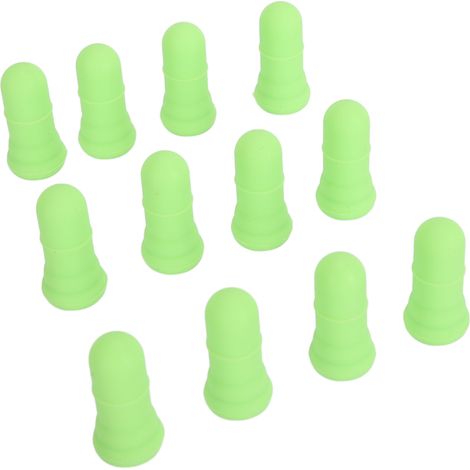 Ensemble de 12 ventouses faciales en silicone vert pour soulager la fatigue oculaire et masser le contour des yeux. (1/5)