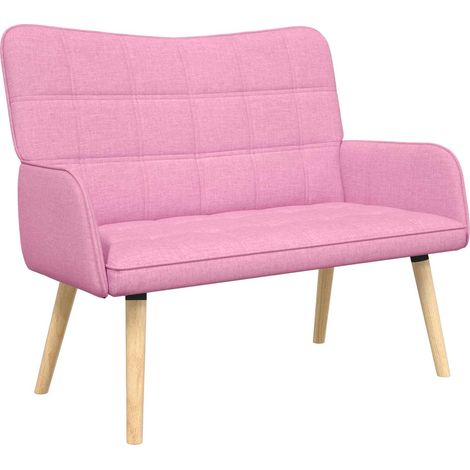 Sofa 2 places Rose 115 x 61 x 87 cm Tissu vidaXL (1/5)