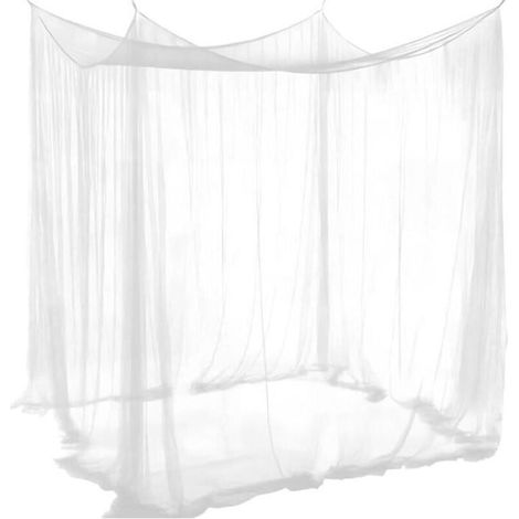Moustiquaire rectangulaire - Blanche - 240 x 210 x 190 cm - Quatre portes - Polyester résistant - Respirante (1/4)