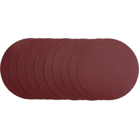 Draper 125mm (5-inch) Hook & Loop Sanding Discs, 240 Grit, Pack of 10