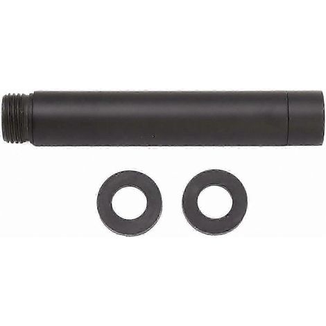 Bras de douche extensible noir avec tige d'extension réglable pour pommeau de douche permettant de surélever ou d'abaisser la douche. Tube d'extension de pommeau de douche résistant. (1/5)