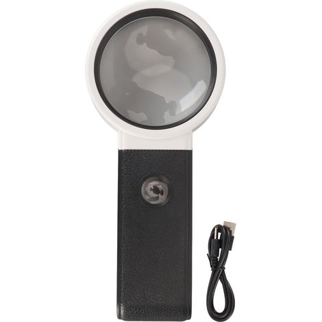 Loupe lumineuse avec support et éclairage LED, loupe à main pour lecture, identification de pièces et bijoux (1/5)