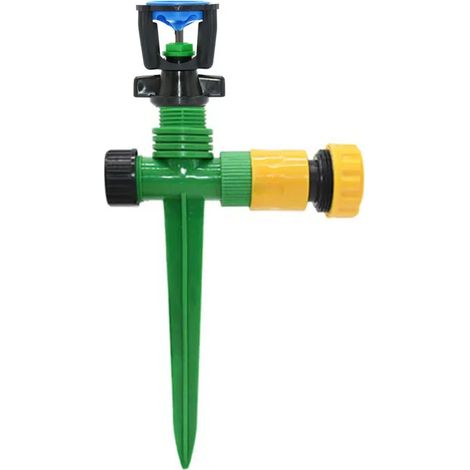 (D)Micro arroseur de jardin, filetage 1/2 pouce, support en plastique, rotation à 360 degrés, buse d'arrosage et d'irrigation pour jardins, pelouses et exploitations agricoles (1/5)