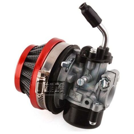 BUNTHAUS Carburateur de rechange pour scooter mini pocket bike dirt bike avec moteur 47cc 49cc 2 temps avec filtre à air et joint et bougie (1/3)