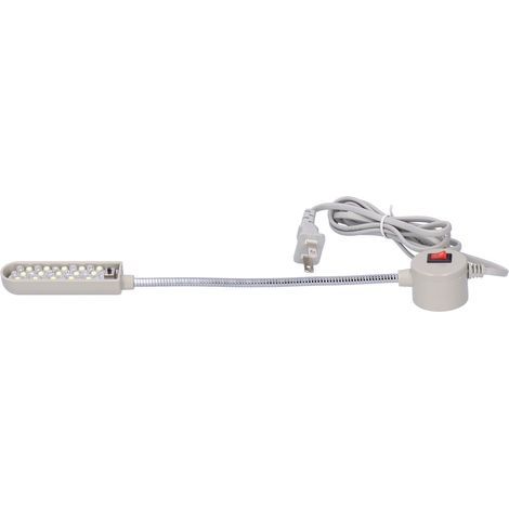Magnetische Nähleuchte mit elastischem Fuß und 30 UV/weißen LEDs, verstellbares Licht für Nähprojekte, US-Stecker 110–250 V (1/5)
