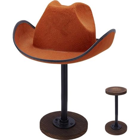 Rustikaler Hutständer, Vintage-Hutaufbewahrungsständer aus Holz, Cowboyhuthalter für Kleiderschrank, Geschäft, Zuhause, Perücke, Hut, Helm, Geschenk, Braun, 1 Stück