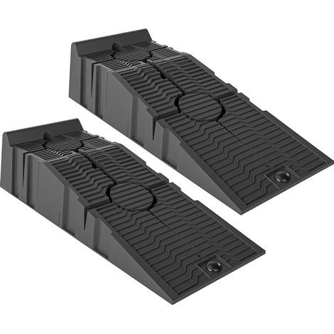 Heavy Duty Car Ramps Set of 2 for 2.5 Ton Motorhomes, Portable Automotive Vehicle Lift for Garage and Workshop, Black (1/5)