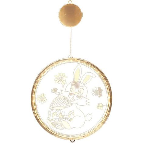 Lumières LED de Pâques avec Ventouses pour Fenêtres, Décoration 3D en Acrylique pour Salle à Manger (1/4)