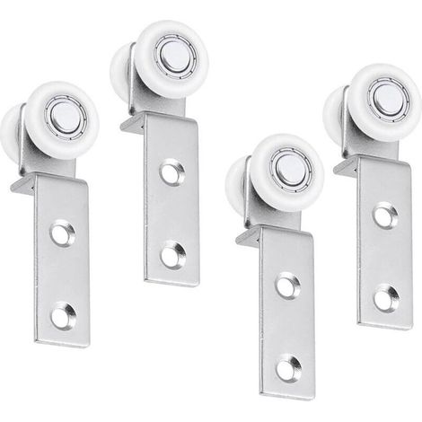 Stück 20-mm-Schiebetürrollen, Metall-Lagerrollenblock zum Biegen von Rohren, Schrankrolle mit zwei Kunststoffrädern für Schiebetüren, Fenster und Schränke (1/4)