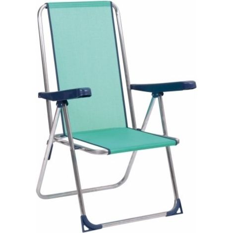 Silla de Playa Alco Multiposición Verde Aluminio 63 x 101 x 65 cm